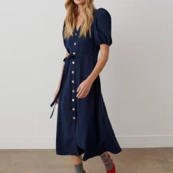 FINERY Kimberly Dress 8 -Chic Elixir Sales Store tuc144345032 Navy R Z001A