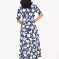 Blue Floral Midaxi Tea Dress 18