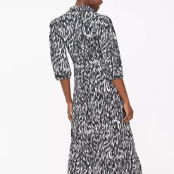 Monochrome Print Midaxi Shirt Dress 18