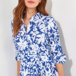 JOE BROWNS Floral Tie Waist Shirt Dress 18 13 JOE BROWNS Floral Tie Waist Shirt Dress 18 -Chic Elixir Sales Store tuc144398222 Blue R Z006A
