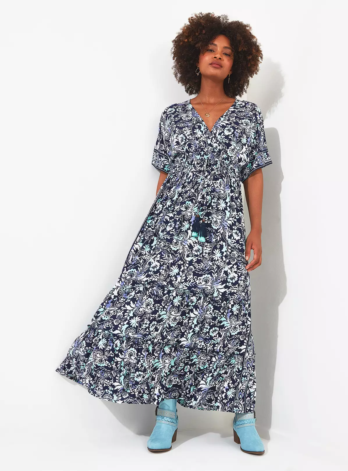 JOE BROWNS Tile Print Maxi Dress 18 4 JOE BROWNS Tile Print Maxi Dress 18 - Image 2