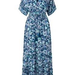 JOE BROWNS Tile Print Maxi Dress 18 8 JOE BROWNS Tile Print Maxi Dress 18 -Chic Elixir Sales Store tuc144398409 Blue R Z002A