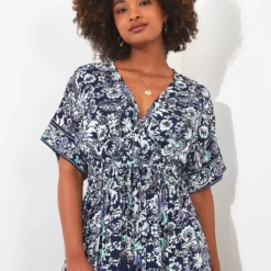 JOE BROWNS Tile Print Maxi Dress 18 9 JOE BROWNS Tile Print Maxi Dress 18 -Chic Elixir Sales Store tuc144398409 Blue R Z003A