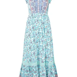 JOE BROWNS Frilled Hem Maxi Dress 16 -Chic Elixir Sales Store tuc144398601 Blue R Z002A