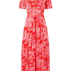 JOE BROWNS Vibrant V-Neck Frill Midi Dress 18 -Chic Elixir Sales Store tuc144399410 Multi20Coloured R Z002A