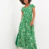 JOE BROWNS Printed Tiered Maxi Dress 18 -Chic Elixir Sales Store tuc144404320 Green R Z001A