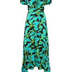 JOE BROWNS Neon Floral Drawstring Maxi Dress 10 -Chic Elixir Sales Store tuc144408101 Green R Z002A