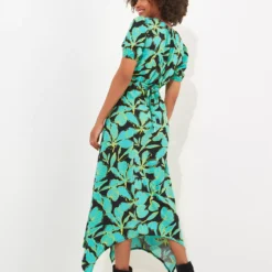 JOE BROWNS Neon Floral Drawstring Maxi Dress 18 -Chic Elixir Sales Store tuc144408101 Green R Z005A 1