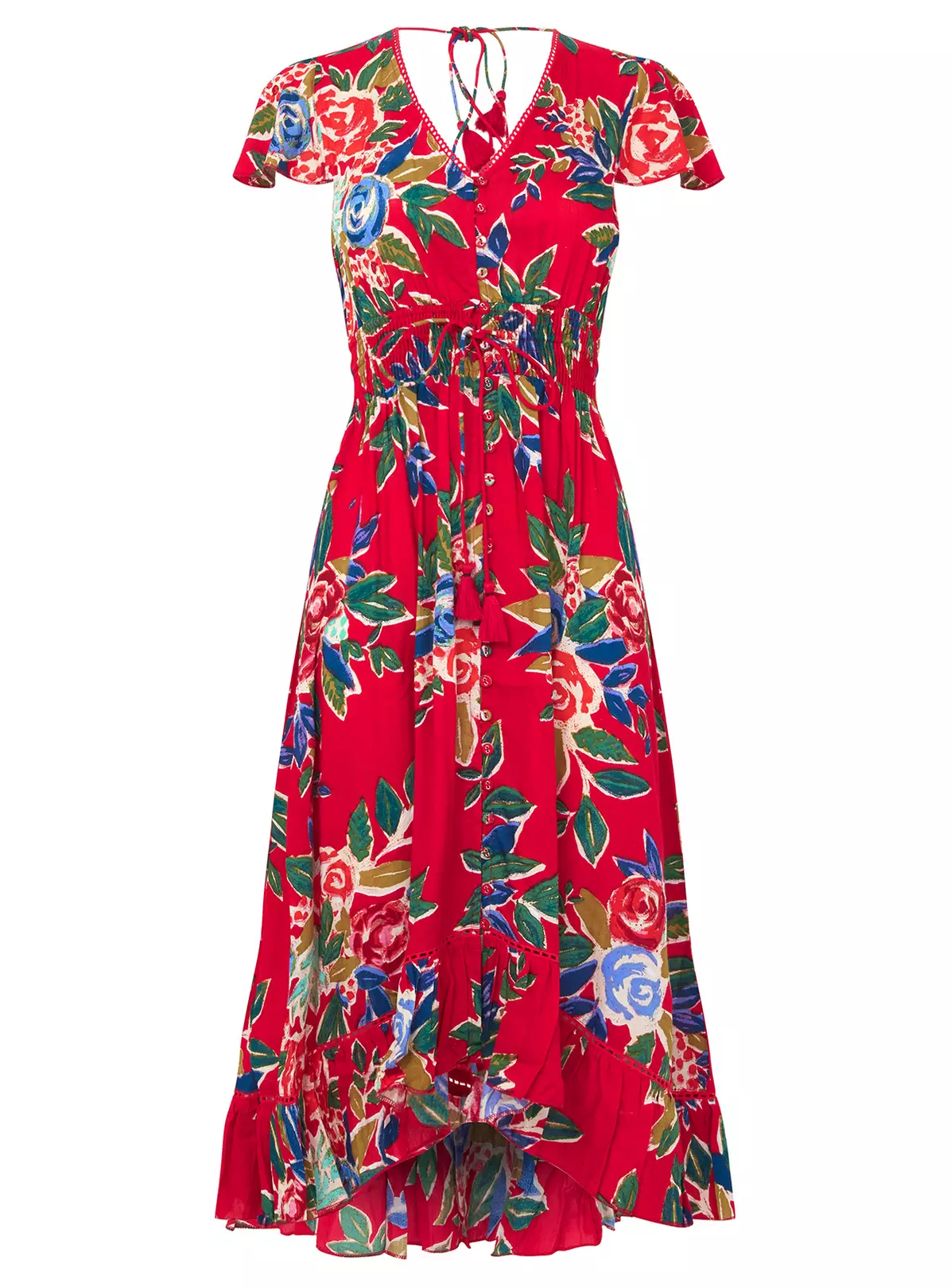 JOE BROWNS Rose Floral Ruffle Hem Dress 18 6 JOE BROWNS Rose Floral Ruffle Hem Dress 18 - Image 4