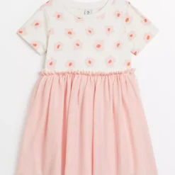 Floral Print Pink Tutu T-Shirt Dress 1-2 Years