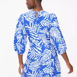 Blue Leaf Print Shift Dress 24 9 Blue Leaf Print Shift Dress 24 -Chic Elixir Sales Store tuc144434131 Blue R Z004A