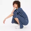 Navy Stripe Short Sleeve Midaxi Dress 24