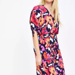 Floral Bloom Tie-Waist Midaxi Dress 22 -Chic Elixir Sales Store tuc144445594 Multi20Coloured R Z002A 1