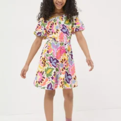 FATFACE Art Floral Jersey Printed Dress 3-4 Years 11 FATFACE Art Floral Jersey Printed Dress 3-4 Years -Chic Elixir Sales Store tuc144486804 Multi20Coloured R Z001A