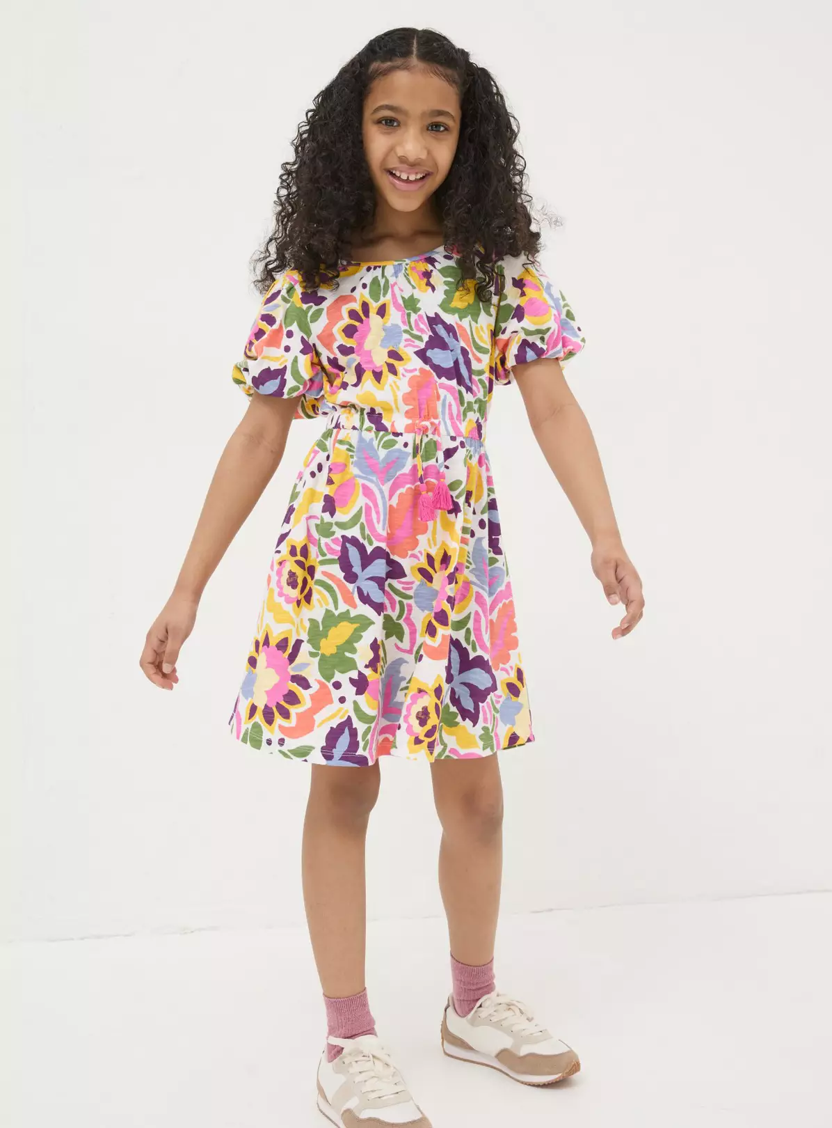 FATFACE Art Floral Jersey Printed Dress 3-4 Years 7 FATFACE Art Floral Jersey Printed Dress 3-4 Years - Image 5