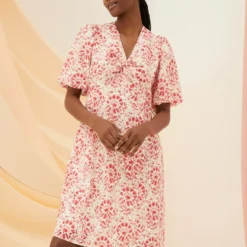 FATFACE Tulip Floral Tile Dress 22 -Chic Elixir Sales Store tuc144503416 Ivory R Z003A