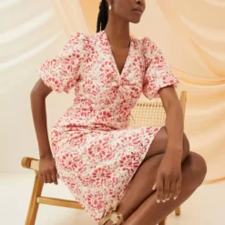 FATFACE Tulip Floral Tile Dress 22 -Chic Elixir Sales Store tuc144503416 Ivory R Z006A