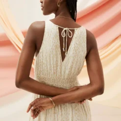 FATFACE Ivy Foil Maxi Dress 10 -Chic Elixir Sales Store tuc144503889 Ivory R Z004A