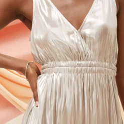 FATFACE Mimosa Metallic Maxi Dress 20 -Chic Elixir Sales Store tuc144503951 Silver R Z004A