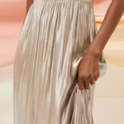 FATFACE Mimosa Metallic Maxi Dress 20 -Chic Elixir Sales Store tuc144503951 Silver R Z005A