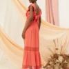 FATFACE Hibiscus Lace Maxi Dress Coral Pink 20 1 FATFACE Hibiscus Lace Maxi Dress Coral Pink 20 -Chic Elixir Sales Store tuc144504523 Coral R Z002A