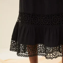 FATFACE Hibiscus Lace Midi Dress Black 18 -Chic Elixir Sales Store tuc144504742 Black R Z004A