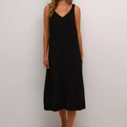 KAFFE Nora Sleeveless V Neck Midi Dress 18