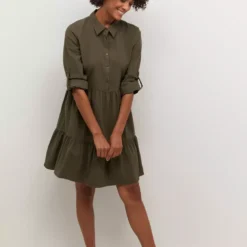 KAFFE Naya Dress 10 -Chic Elixir Sales Store tuc144631004 Green R Z003A