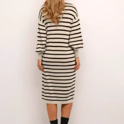 KAFFE Mala Knitted Long Sleeve Midi Dress M -Chic Elixir Sales Store tuc144708884 Beige R Z002A