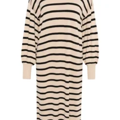 KAFFE Mala Knitted Long Sleeve Midi Dress M -Chic Elixir Sales Store tuc144708884 Beige R Z004A